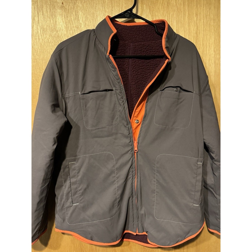 TITLE NINE Annapurna Reversible Fleece Jacket Size S Full Zip Gray(ish) Pocket